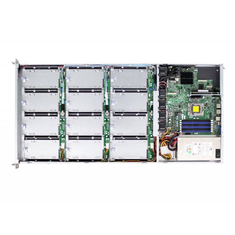 1U 12G Storage Server Chassis 12 x 3.5" + 2 x 2.5" 7mm Internal High