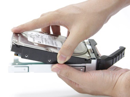 Insert Hard Drive Into Tray